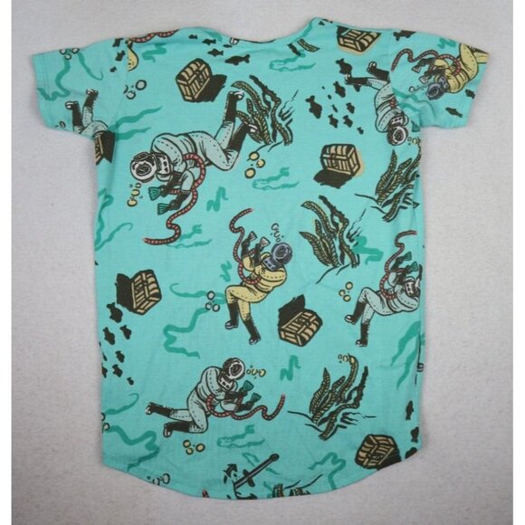 LULAROE - GRACIE - DEEP SEA DIVER DIVING SHORT SLEEVE HI-LO TUNIC TOP - SIZE 8 - Picture 9 of 9